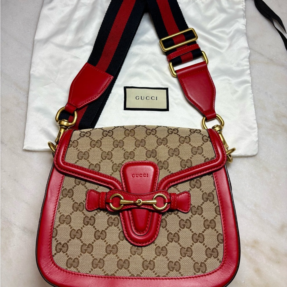 Gucci Lady Web bag— Red and Brown Women's Bag